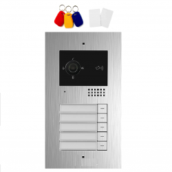 5-button apartment video doorbell with RFID reader ENERGICAL VFE09B5