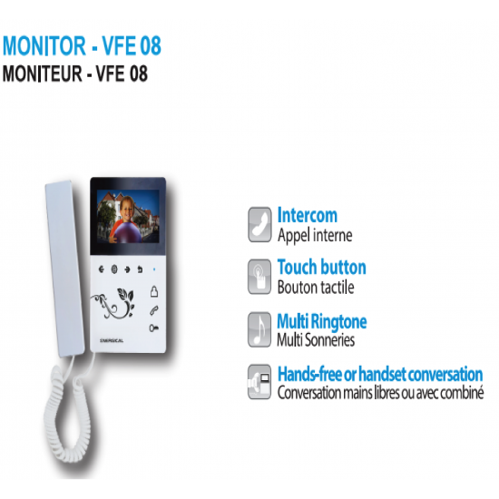 Moniteur avec combiné 4 fils ENERGICA VFE08