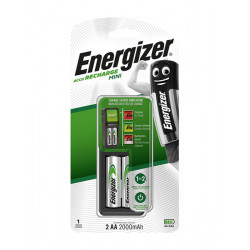 Chargeur Energizer Mini AA/AAA avec 2 piles rechargeables AA NiMH 2000mah