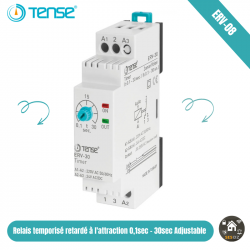 Relais temporisé retardé à l'attraction 0,1sec – 30sec Adjustable TENSE ERV-30 Relais temporisé retardé à l'attraction 0,1sec – 30sec Adjustable TENSE ERV-30