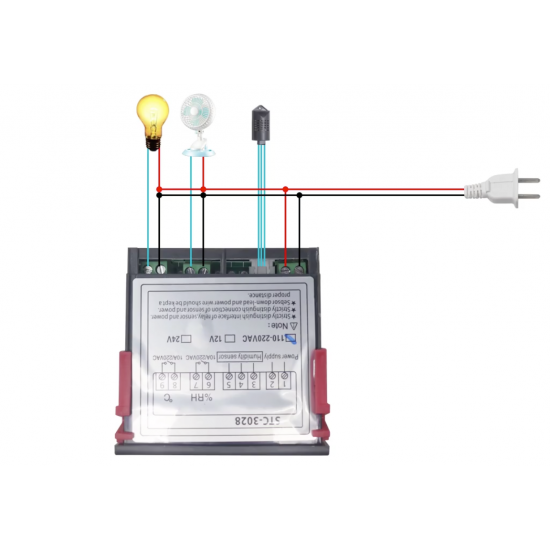 Controleur de température et humidité STC 3028