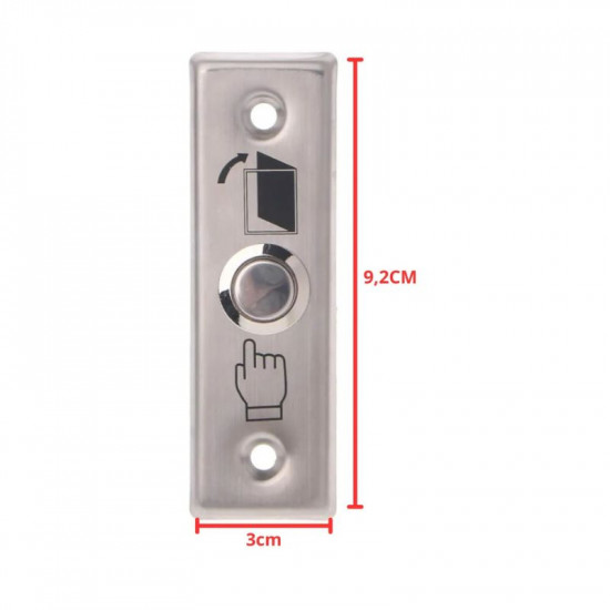 Bouton poussoir de sortie INOX exit encastré SB805-E