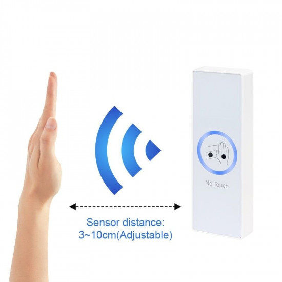 Bouton Poussoir de sortie sans contact exit Bouton apparente Cbutton 400 Blanc Bouton Poussoir de sortie sans contact exit Bouton apparente Cbutton 400 Blanc