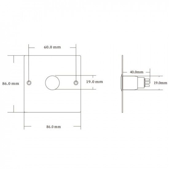 Bouton exit en acier inoxydable Pour controle d'acces  