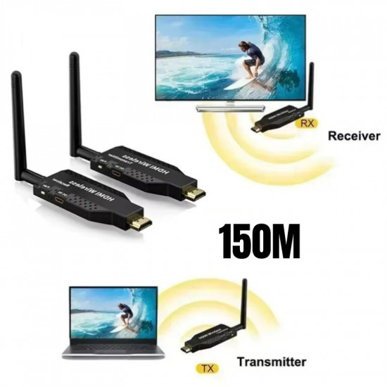 Transmetteur et récepteur vidéo sans fil 150M, extension HDMI  