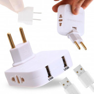 Prise Murale Extra Plate 2 Ports USB + 2 Prises Prise Murale Extra Plate 2 Ports USB + 2 Prises