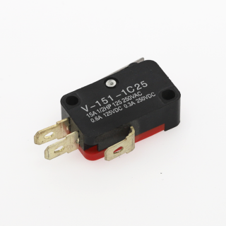 Lot De 15 Micro-interrupteurs SPDT Momentanés V-15-1C25 - 15A 250V, Bouton Rouge/Noir, Pour Projets Électroniques