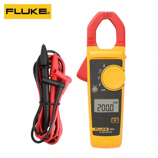 Multimètre à pince numérique portable FLUKE 302 +, testeur DMM AC/DC F302 PLUS