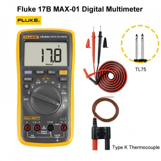 Multimètre numérique multifonctionnel , compteur électrique entièrement automatique FLUKE 17B MAX