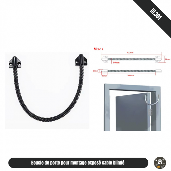 Boucle de porte pour montage exposé cable blindé DL301 Boucle de porte pour montage exposé cable blindé DL301