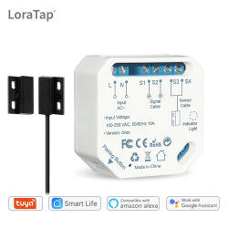 Garage Door Controller Opener with Sensor . Tuya Smart Life WIFi App Alert Voice Control Alexa Echo Google Home