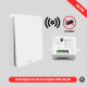 Kit Interrupteur Sans Fils , Sans Pile, Récepteur MINI TAILLE, Portée 200M RF 433Mhz, Energie Cinétique  GISF-2705