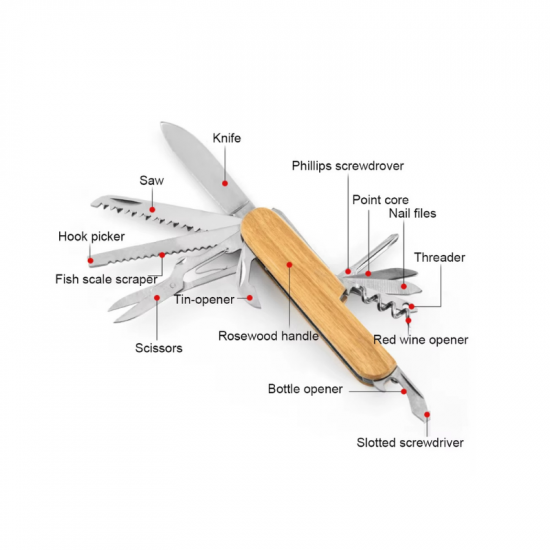 Couteau suisse Multifonction 15 en 1 GSFixtop 16083