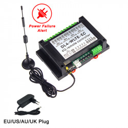 Module de controle GSM 4G 4 sorties 30A 4 entrée sec et 2 entrée pour sonde et alerte coupure DL4-WLTE-EC Module de controle GSM 4G 4 sorties 30A 4 entrée sec et 2 entrée pour sonde et alerte coupure DL4-WLTE-EC