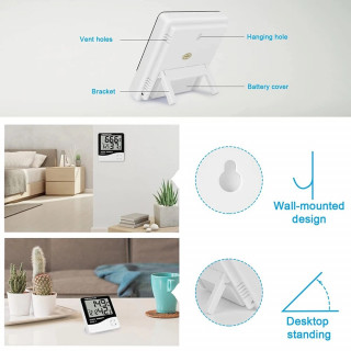 Thermomètre Hygromètre Numérique Irfora - Modèles HTC-1, HTC-2, HTC-8A - Mesure Température Et Humidité - Réveil, Mémoire Min/max, écran Rétroéclairé