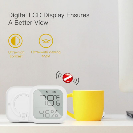 Capteur de température et d'humidité, thermomètre LCD, hygromètre tuya zigbee Moes ZSS-KB-TH-LF-C