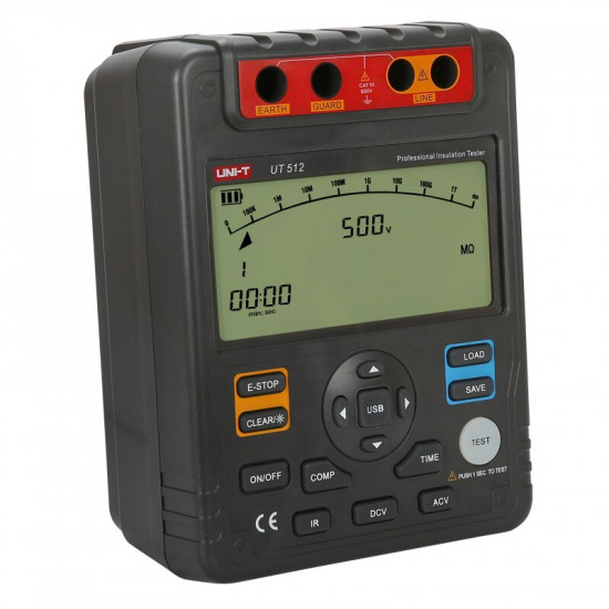 UNI-T UT512 Resistance Tester Megger Insulation Meter Megometer Multimeter LCD Backlight AC DC Voltmeter UNI-T UT512 Resistance Tester Megger Insulation Meter Megometer Multimeter LCD Backlight AC DC Voltmeter