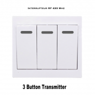 Interrupteur sans fils RF 433Mhz 3 voies Interrupteur sans fils RF 433Mhz 3 voies