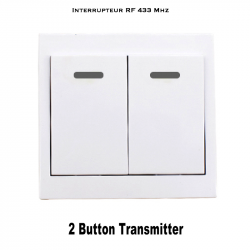 Interrupteur sans fils RF 433Mhz 2 voies Interrupteur sans fils RF 433Mhz 2 voies