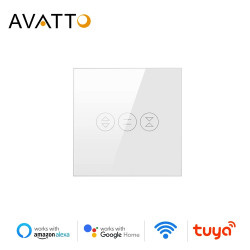 Interrupteur de volet roulant blanc wifi pour maison intelligente AVATTO CS01-EU Interrupteur de volet roulant blanc wifi pour maison intelligente AVATTO CS01-EU