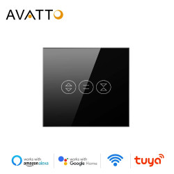Interrupteur de volet roulant Noir wifi pour maison intelligente AVATTO CS01-EU Interrupteur de volet roulant Noir wifi pour maison intelligente AVATTO CS01-EU