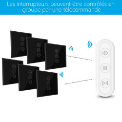 Tuya Smart Life WiFi Curtain Blind Switch for Roller Shutter Electric motor with remote control