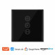 Interrupteur tactile Noir connecté et intelligent pour rideaux et volet roulant électrique wifi et RF433 Moes WS-EUR-CW Interrupteur tactile Noir connecté et intelligent pour rideaux et volet roulant électrique wifi et RF433 Moes WS-EUR-CW