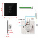 Interrupteur tactile Noir connecté et intelligent pour rideaux et volet roulant électrique wifi et RF433 Moes WS-EUR-CW Interrupteur tactile Noir connecté et intelligent pour rideaux et volet roulant électrique wifi et RF433 Moes WS-EUR-CW