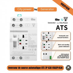 Inverseur de source ATS 2P automatique Mono Phase VSQ2P/63G