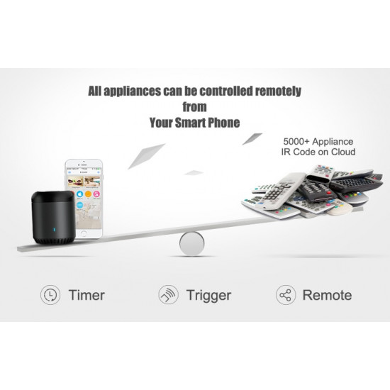 Universal Remote Control Smart Home Control works with Google Assistant and Alexa Broadlink RM mini 3 WiFi IR Universal Remote Control Smart Home Control works with Google Assistant and Alexa Broadlink RM mini 3 WiFi IR