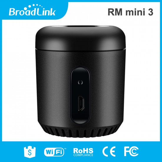Universal Remote Control Smart Home Control works with Google Assistant and Alexa Broadlink RM mini 3 WiFi IR Universal Remote Control Smart Home Control works with Google Assistant and Alexa Broadlink RM mini 3 WiFi IR