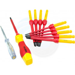 Tolsen V33212-12pcs Insulated Changeable Screwdriver Set - VDE 1000 Volts