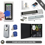 Pack Contrôle d’Accès Complet avec Ventouse Électromagnétique 280KG Pack Contrôle d’Accès Complet avec Ventouse Électromagnétique 280KG