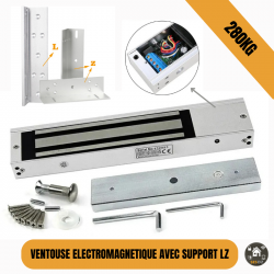Pack Contrôle d’Accès Complet avec Ventouse Électromagnétique 350KG avec ferme porte