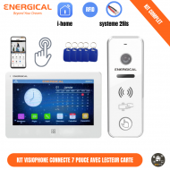 Kit visiophone Hybride 7 pouce  tactile avec une connection 2fils et wifi ENERGICAL VFE 10-WK Kit visiophone Hybride 7 pouce  tactile avec une connection 2fils et wifi ENERGICAL VFE 10-WK