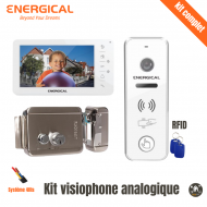 Kit complet visiophone energical 4fils avec écran 7 pouce et sonnette avec lecteur de carte RFID Kit complet visiophone energical 4fils avec écran 7 pouce et sonnette avec lecteur de carte RFID