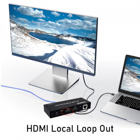 Amplificateur de Signal KVM 4k 120M HDMI Extender sur RJ45 câble Ethernet Audio vidéo Amplificateur de Signal KVM 4k 120M HDMI Extender sur RJ45 câble Ethernet Audio vidéo