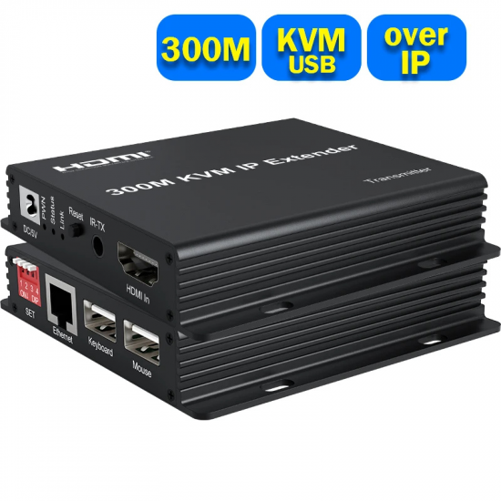 Amplificateur de Signal KVM  IP 4k 300M HDMI Extender sur RJ45 câble Ethernet 