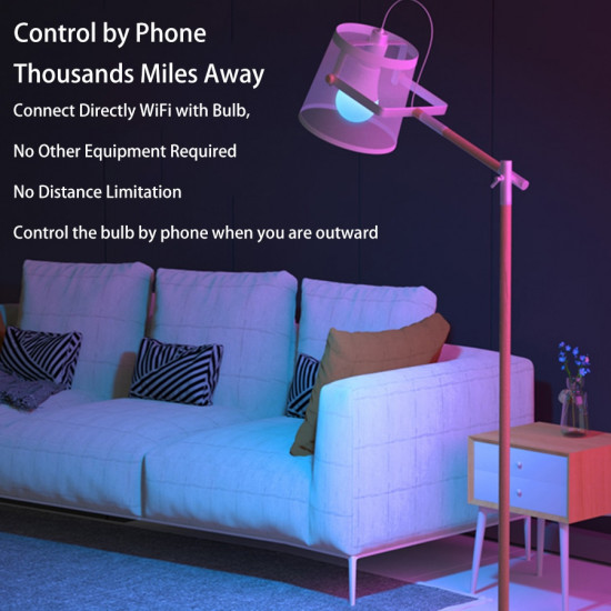 Pack de 4 lampes connécté  9W RGBW tuya compatible avec Alexa et google home