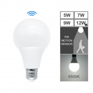 Lampe Torche LED E27 12W avec Détecteur de Mouvement