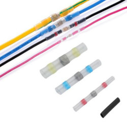 100PCS Boxed Heat Shrink Connect Terminals Wire Insulated Butt Connectors Waterproof Solder Sleeve Tube Crimp Terminals With