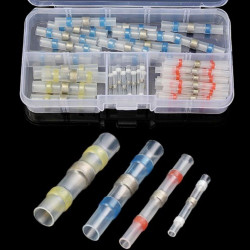 100PCS Boxed Heat Shrink Connect Terminals Wire Insulated Butt Connectors Waterproof Solder Sleeve Tube Crimp Terminals With