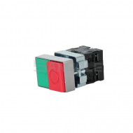 Push Button Switch Rectangle XB2-BL8425 Press Reset 1NO1NC Power Supply Start Opening 22MM Red-green Double Bond Switches