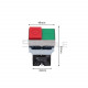 Push Button Switch Rectangle XB2-BL8425 Press Reset 1NO1NC Power Supply Start Opening 22MM Red-green Double Bond Switches Push Button Switch Rectangle XB2-BL8425 Press Reset 1NO1NC Power Supply Start Opening 22MM Red-green Double Bond Switches