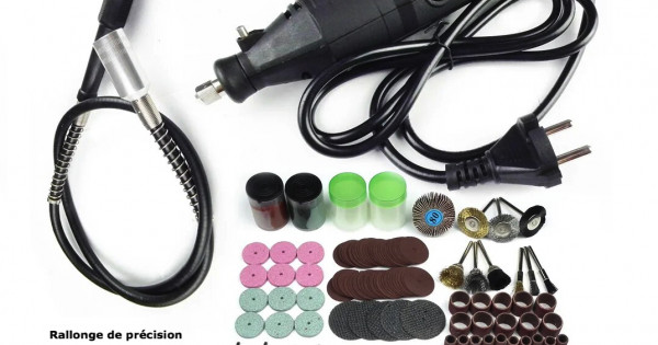 Meuleuse,outils électriques,ensemble d'accessoires pour perceuse  Dremel,meulage,polissage,Mini - 242pcs Set - Cdiscount Bricolage