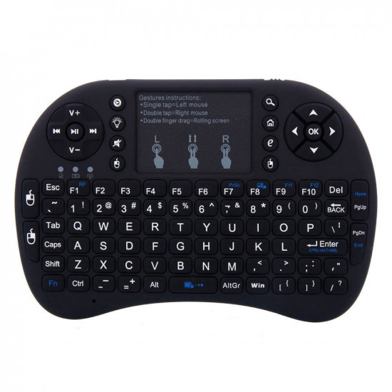 Mini Wireless Remote 2,4GHz Keyboard with Touchpad Mouse for Android TV Box Colourful LED Backlight Rechargable Li-ion Battery Mini Wireless Remote 2,4GHz Keyboard with Touchpad Mouse for Android TV Box Colourful LED Backlight Rechargable Li-ion Battery