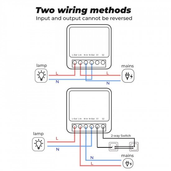 16A Mini Wifi Intelligent  Commutateur Prend En Charge la Commande à 2 Voies, Maison Intelligente Module Universel Fonctionne Avec Alexa Google Home Smart Life Application