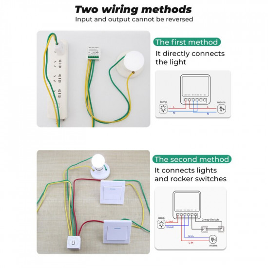 16A Mini Wifi Smart Switch Supports 2 Way Control, Smart Home Universal Module Works With Alexa Google Home Smart Life APP 16A Mini Wifi Smart Switch Supports 2 Way Control, Smart Home Universal Module Works With Alexa Google Home Smart Life APP