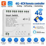 Module de controle a distance 4G LTE 4 Canaux à Contact Sec application Tuya  – TY4G4CH-D1F – 10A