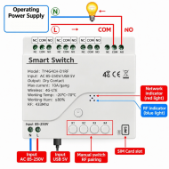 Module de controle a distance 4G LTE 4 Canaux à Contact Sec application Tuya  – TY4G4CH-D1F – 10A
